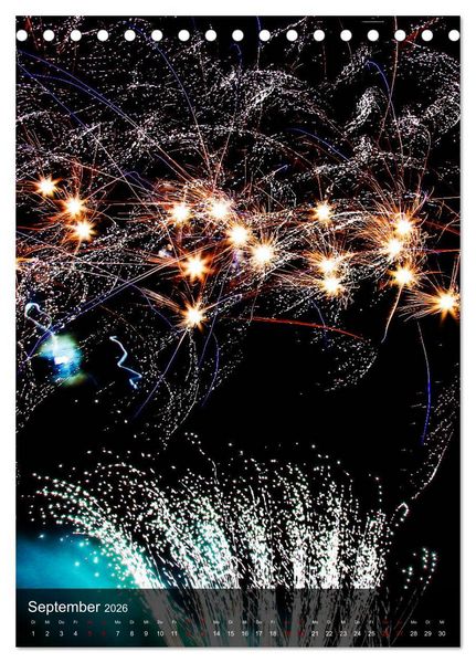 Produktbild: FEUERWERK - Lichtspiele (Tischkalender 2026 DIN A5 hoch), CALVENDO Monatskalender