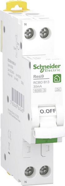 Produktbild: Schneider Electric R9DX01613 Fehlerstrom-Schutzschalter 13A 0.03A 230V
