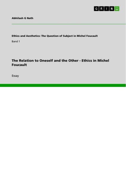 Produktbild: The Relation to Oneself and the Other - Ethics in Michel Foucault