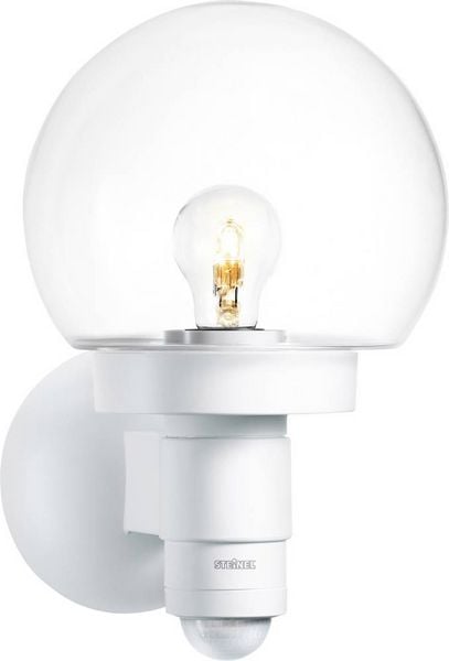 Produktbild: Steinel L 115 S 657413 Au&szlig;enwandleuchte mit Bewegungsmelder Energiesparlampe, LED E27 60 W Wei&szlig;