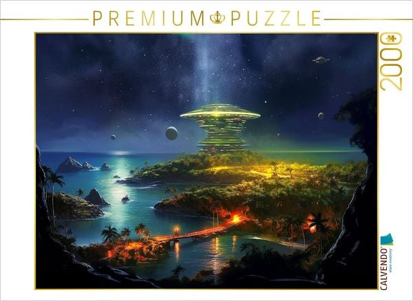 Produktbild: CALVENDO Puzzle Raumstation auf einem Planeten | 2000 Teile Lege-Gr&ouml;&szlig;e 90x67cm Foto-Puzzle f&uuml;r gl&uuml;ckliche Stunden