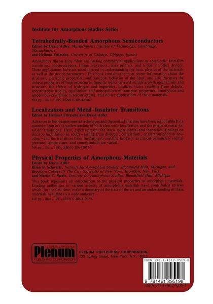 Produktbild: Physics of Disordered Materials