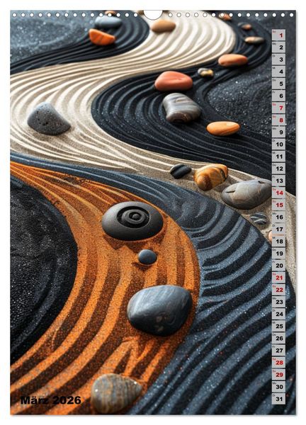 Produktbild: Zen aus Sand (Wandkalender 2026 DIN A3 hoch), CALVENDO Monatskalender