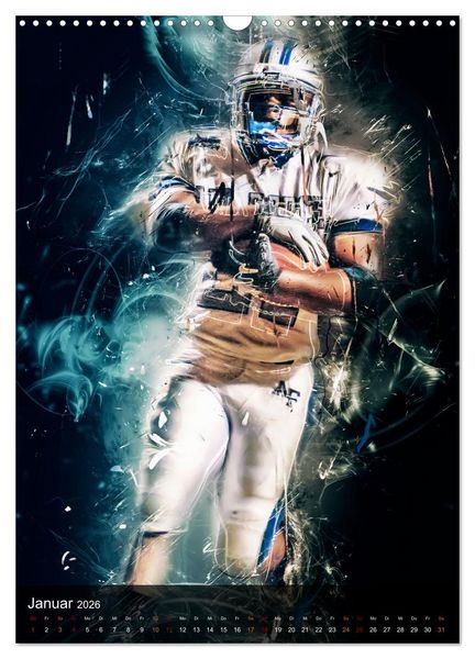 Produktbild: American Football - einfach faszinierend (Wandkalender 2026 DIN A3 hoch), CALVENDO Monatskalender