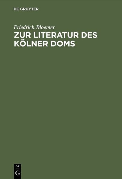 Produktbild: Zur Literatur des K&ouml;lner Doms