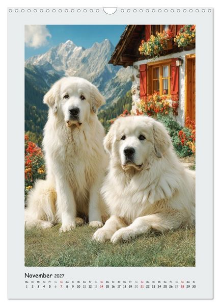 Produktbild: Pyren&auml;enberghunde. Stolze und wachsame Besch&uuml;tzer (Wandkalender 2027 DIN A3 hoch), CALVENDO Monatskalender