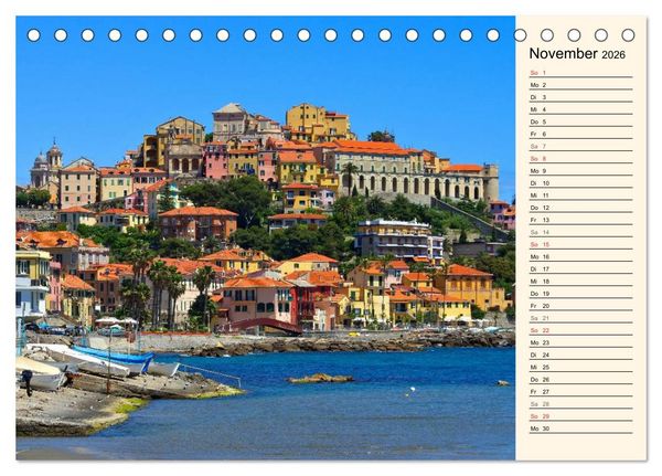 Produktbild: Urlaub an der Italienischen Riviera (Tischkalender 2026 DIN A5 quer), CALVENDO Monatskalender