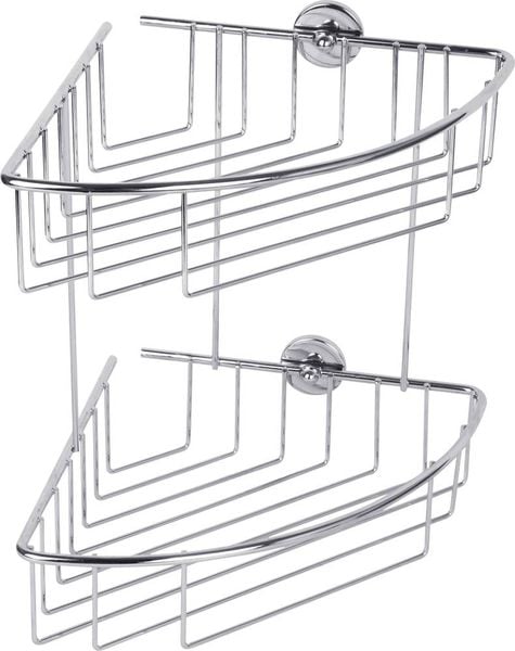 Tesa 40215-00000-00 baath Plus Eckduschkorb Klebstoff Chrom (glänzend)