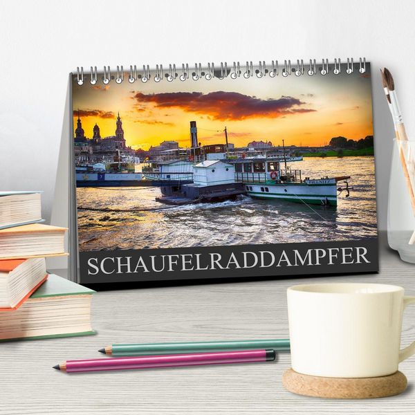 Produktbild: Schaufelraddampfer (Tischkalender 2026 DIN A5 quer), CALVENDO Monatskalender