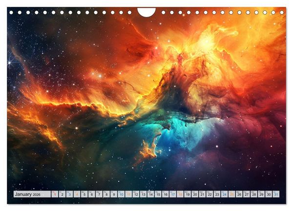 Produktbild: Dazzling Nebulae (Wall Calendar 2026 DIN A4 landscape), CALVENDO 12 Month Wall Calendar