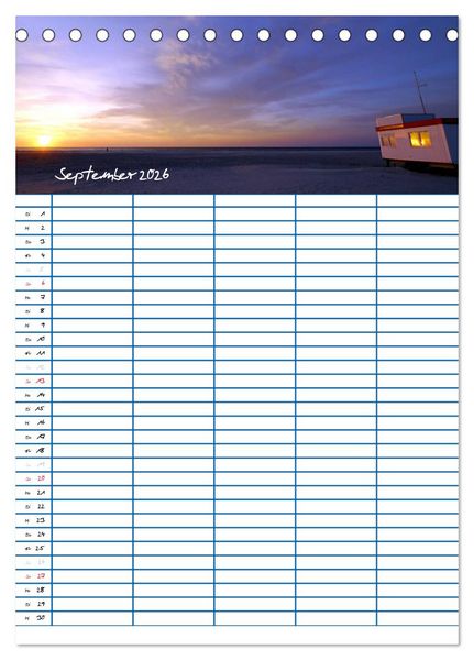 Produktbild: Meer Zeit f&uuml;r uns! (Tischkalender 2026 DIN A5 hoch), CALVENDO Monatskalender