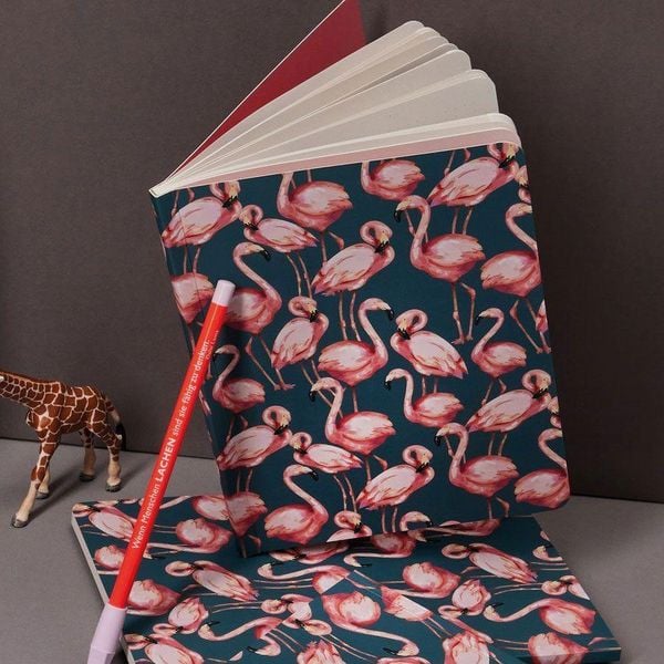 Produktbild: Heft A5 de Luxe Pink Flamingo