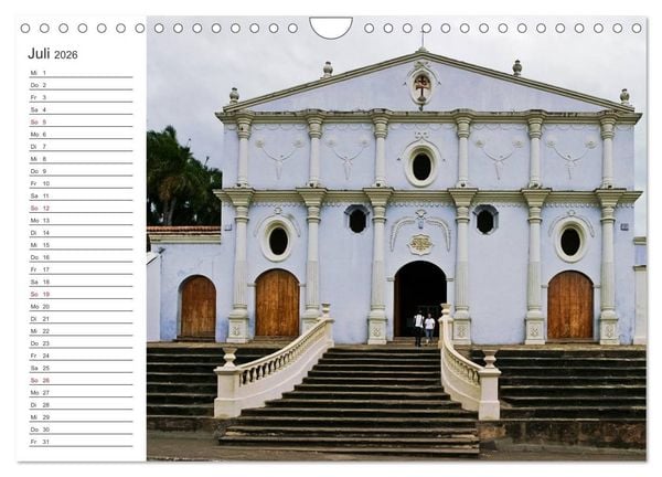 Produktbild: Nicaragua - Vulkane und Kolonialarchitektur (Wandkalender 2026 DIN A4 quer), CALVENDO Monatskalender