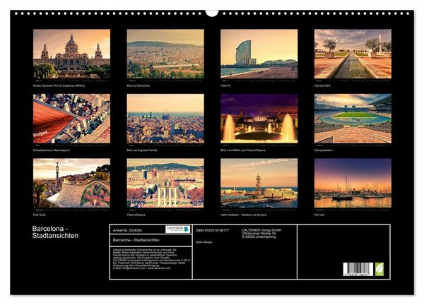 Produktbild: Barcelona - Stadtansichten (Wandkalender 2026 DIN A2 quer), CALVENDO Monatskalender