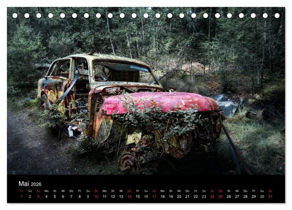 Produktbild: Automobile im Herbst (Tischkalender 2026 DIN A5 quer), CALVENDO Monatskalender