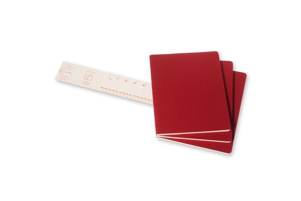 Produktbild: Moleskine Cahier Pocket Ruled Red Cover XL. 3er Pack