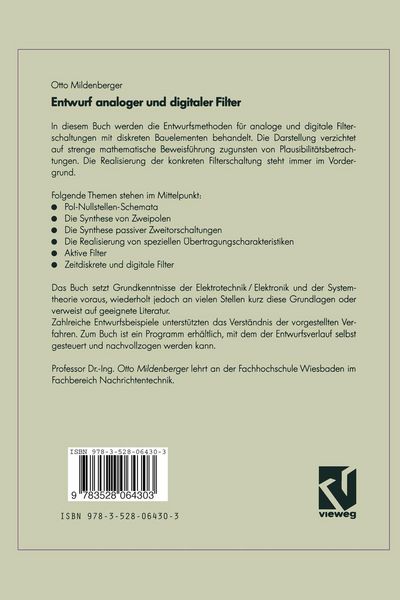 Produktbild: Entwurf analoger und digitaler Filter