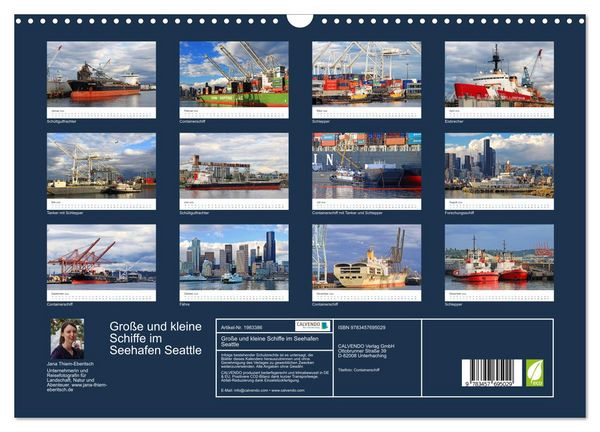 Produktbild: Gro&szlig;e und kleine Schiffe im Seehafen Seattle (Wandkalender 2026 DIN A3 quer), CALVENDO Monatskalender
