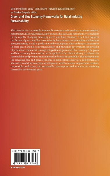 Produktbild: Green and Blue Economy Frameworks for Halal Industry Sustainability