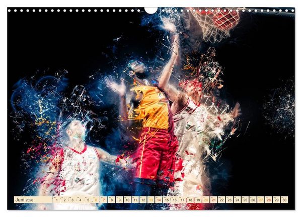 Produktbild: Basketball extrem (Wandkalender 2026 DIN A3 quer), CALVENDO Monatskalender