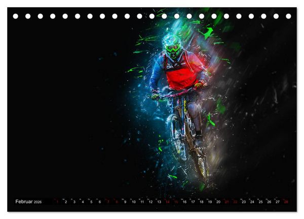 Produktbild: Downhill Explosion (Tischkalender 2026 DIN A5 quer), CALVENDO Monatskalender