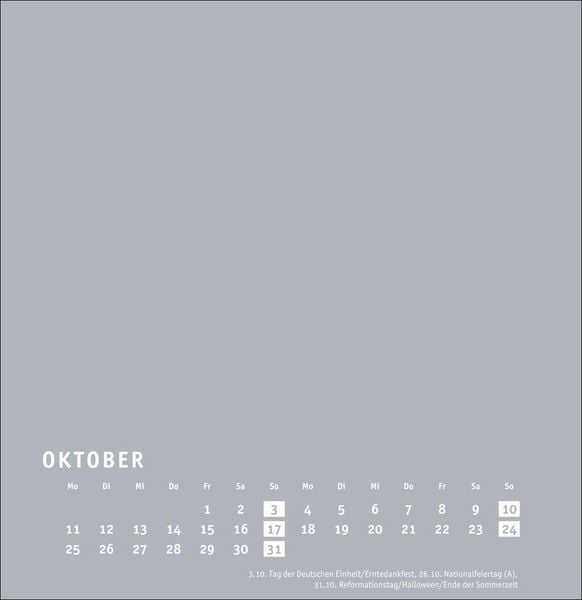 Produktbild: Premium-Bastelkalender silbergrau gro&szlig; 2027