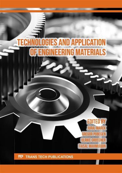 Produktbild: Technologies and Application of Engineering Materials