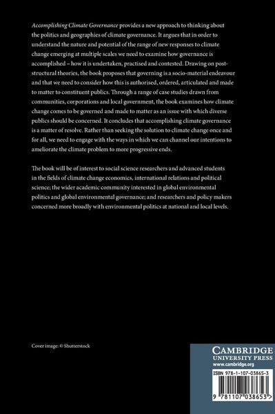 Produktbild: Accomplishing Climate Governance