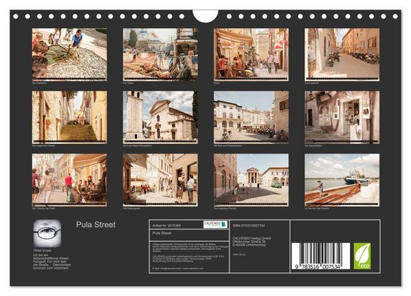 Produktbild: Pula Street (Wandkalender 2026 DIN A4 quer), CALVENDO Monatskalender