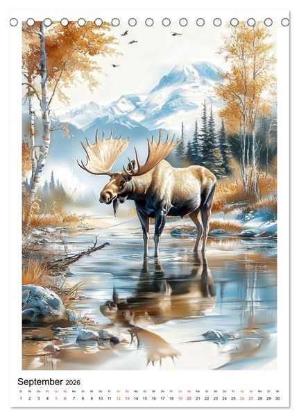 Produktbild: Alaska - Landschaften, Tiere, Freiheit (Tischkalender 2026 DIN A5 hoch), CALVENDO Monatskalender