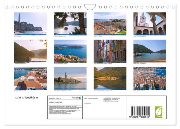 Produktbild: Istriens Westk&uuml;ste (Wandkalender 2026 DIN A4 quer), CALVENDO Monatskalender