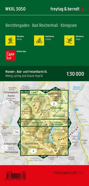 Produktbild: Freytag & berndt Wanderkarte WKXL 3050 Berchtesgaden XL, Bad Reichenhall - K&ouml;nigssee 1:30.000