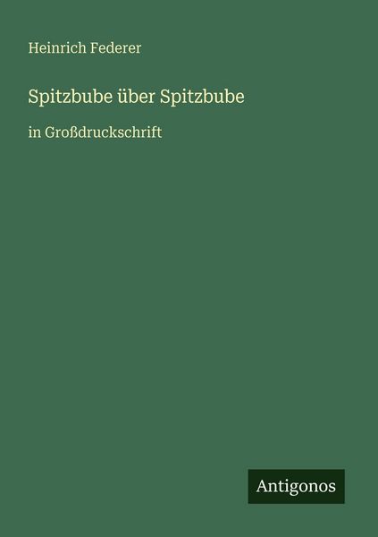 Produktbild: Spitzbube &uuml;ber Spitzbube