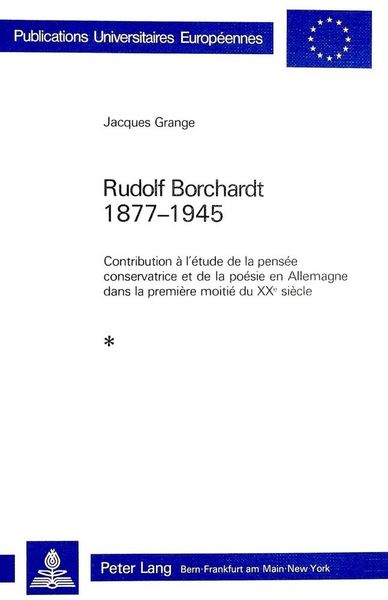 Produktbild: Rudolf Borchardt 1877-1945