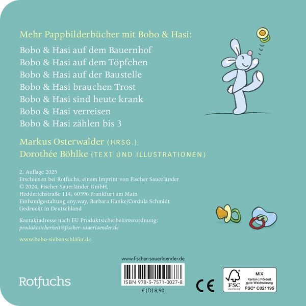 Produktbild: Bobo & Hasi brauchen keinen Schnuller mehr