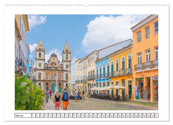 Produktbild: Brasiliens K&uuml;stenst&auml;dte - Rio de Janeiro, Olinda und Salvador de Bahia (Wandkalender 2026 DIN A2 quer), CALVENDO Monatskalender