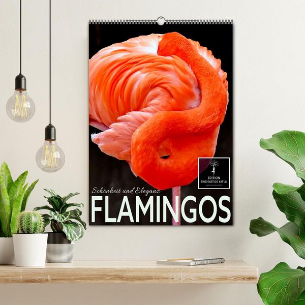 Produktbild: Flamingos - Eleganz und Sch&ouml;nheit (Wandkalender 2026 DIN A2 hoch), CALVENDO Monatskalender
