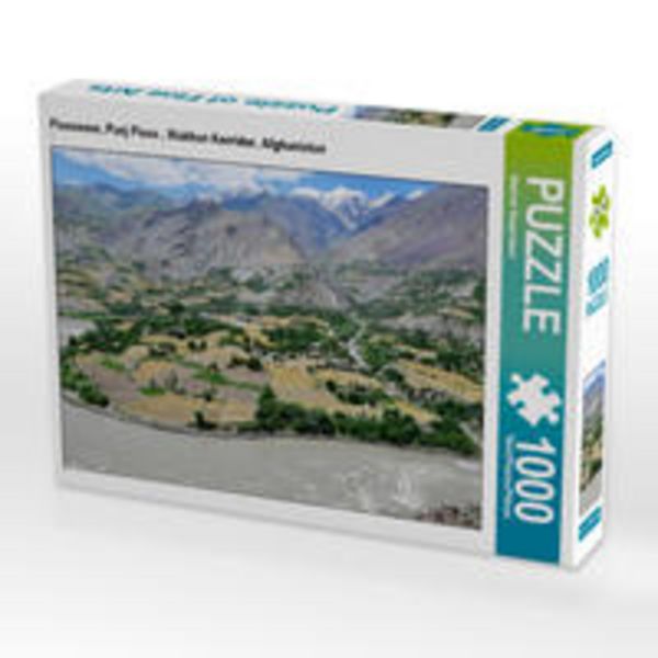 CALVENDO Puzzle Flussoase, Panj Fluss , Wakhan Korridor, Afghanistan 1000 Teile Lege-Größe 64 x 48 cm Foto-Puzzle Bild von Manfred Bergermann