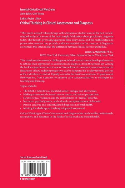 Produktbild: Critical Thinking in Clinical Assessment and Diagnosis