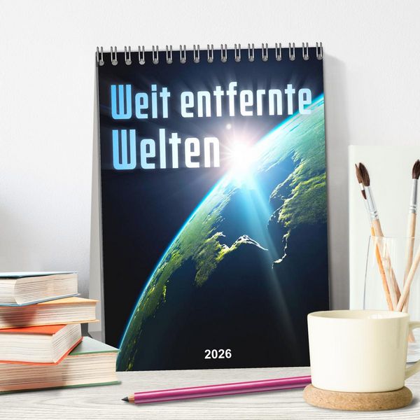 Produktbild: Weit entfernte Welten (Tischkalender 2026 DIN A5 hoch), CALVENDO Monatskalender