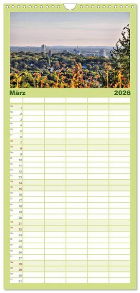 Produktbild: Familienplaner 2026 - Bochum mit 5 Spalten (Wandkalender, 21 x 45 cm) CALVENDO