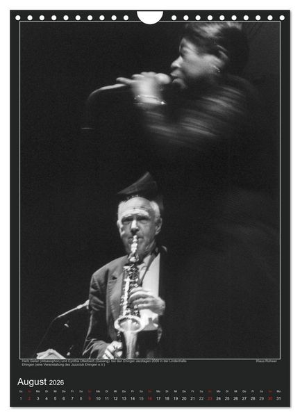 Produktbild: Jazz Moments (Wandkalender 2026 DIN A4 hoch), CALVENDO Monatskalender