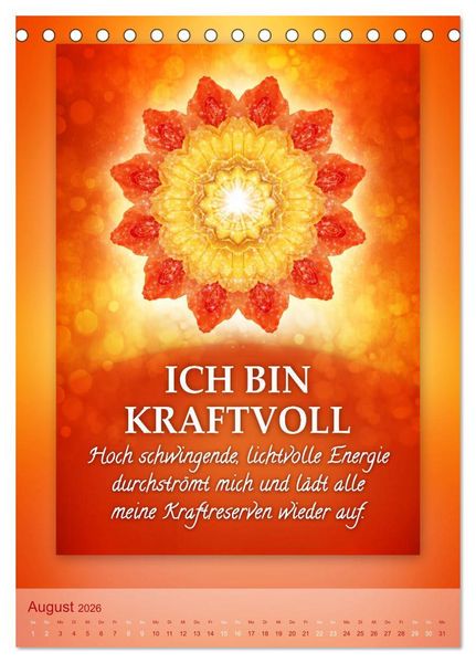Produktbild: ICH BIN Licht und Liebe - Kalender (Tischkalender 2026 DIN A5 hoch), CALVENDO Monatskalender