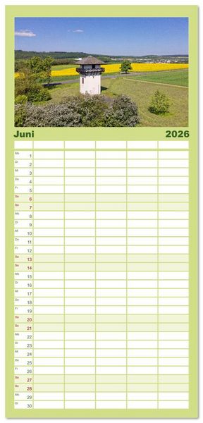 Produktbild: Familienplaner 2026 - Traumsch&ouml;ner Taunus mit 5 Spalten (Wandkalender, 21 x 45 cm) CALVENDO
