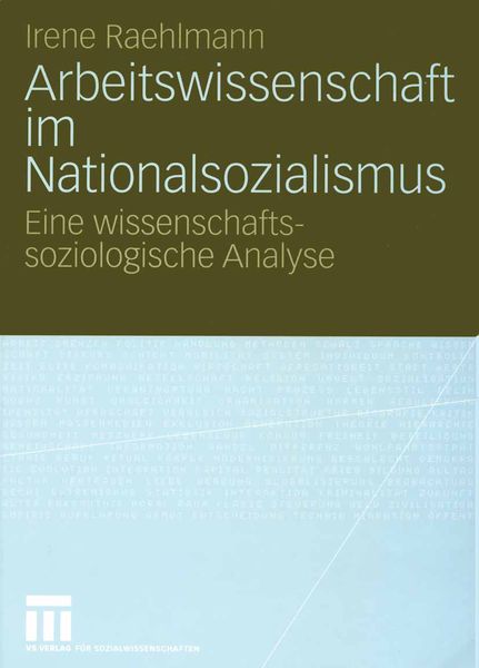 Produktbild: Arbeitswissenschaft im Nationalsozialismus
