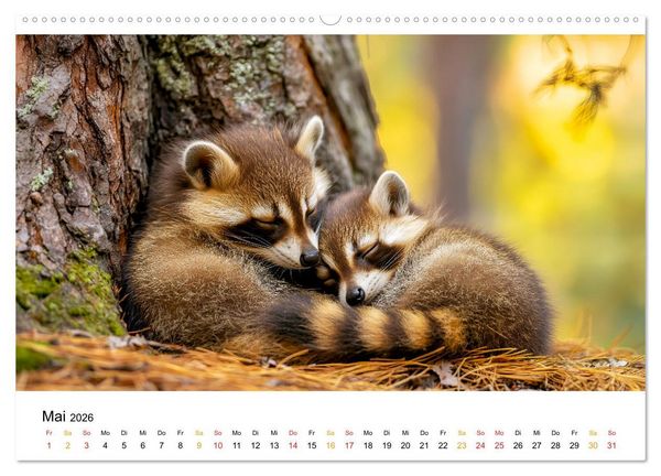 Produktbild: Wenn Tierchen tr&auml;umen (hochwertiger Premium Wandkalender 2026 DIN A2 quer), Kunstdruck in Hochglanz