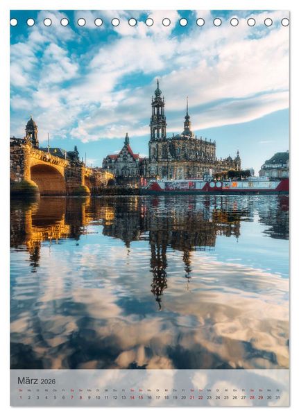 Produktbild: Elbstadt Dresden (Tischkalender 2026 DIN A5 hoch), CALVENDO Monatskalender