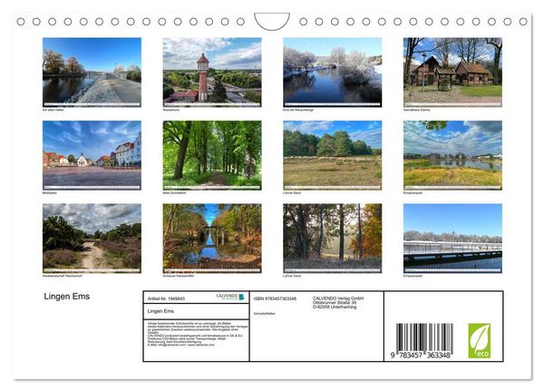 Produktbild: Lingen Ems (Wandkalender 2026 DIN A4 quer), CALVENDO Monatskalender