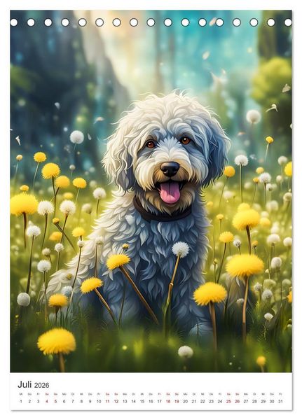 Produktbild: Der Aussiedoodle - Lebensfreude pur (Tischkalender 2026 DIN A5 hoch), CALVENDO Monatskalender