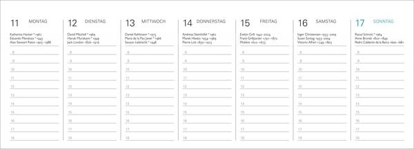 Produktbild: Der literarische Premium-Tischplaner 2027 - Wochenkalender mit Zitaten und Biografien ausgew&auml;hlter Autorinnen und Autoren